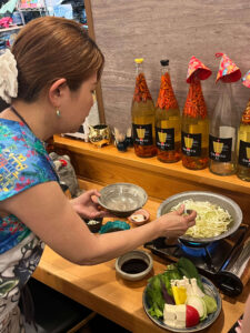 厳選あぐーと島野菜のしゃぶしゃぶコース(女将がキャベツや島野菜を入れてくれます)